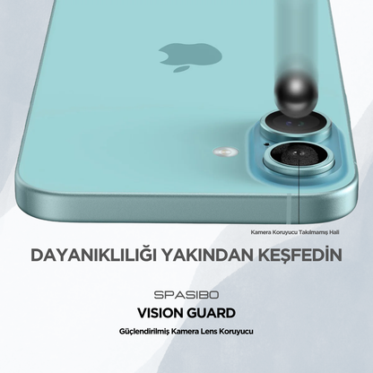 Spasibo Vision Guard iPhone 16 Kamera Lens Koruyucu | Deniz Mavisi