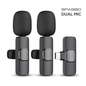 Spasibo Dual Mic 2'li Kablosuz Yaka Mikrofonu Seti TYPE-C | 360° Ses Alımı & Gürültü Engelleyici | 20M Çekim
