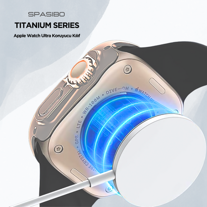 Spasibo Apple Watch Ultra Titanium Series Kılıf | Darbe Dayanıklı Koruma | Premium Apple Watch Ultra Kılıfı