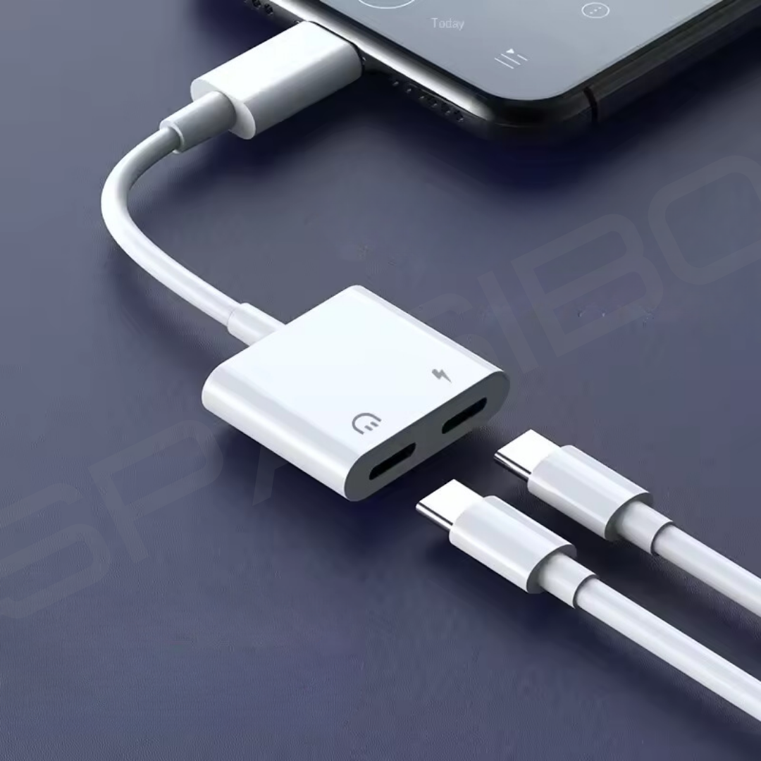 Port Dual Usb-C | Şarj ve Ses Adaptörü 1 Spasibo Port Dual Usb-C | Şarj ve Ses Adaptörü