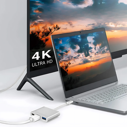 Spasibo Port Trio Usb-C HUB 3 In 1 Adaptör | 4K UHD Hdmı, Hızlı Veri Transferi ve Çoklu Bağlantı Deneyimi!