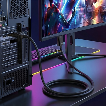 Spasibo Displayport To HDMI Kablo 4K UHD 1.8 Metre - Dp'den Hdmı'a Ses ve Görüntü Aktarıcı Dönüştürücü Kablo