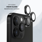 Spasibo Vision Guard iPhone 16 Pro Kamera Lens Koruyucu | Siyah Titanyum