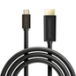 Spasibo Type-C To Displayport Kablo 8k 60Hz / 4K 144Hz - Thunderbolt 3/4 Uyumlu Usb-C Görüntü Aktarıcı 1.8 Metre Siyah