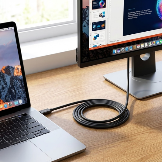 Spasibo Type-C To Displayport Kablo 8k 60Hz / 4K 144Hz - Thunderbolt 3/4 Uyumlu Usb-C Görüntü Aktarıcı 1.8 Metre Siyah