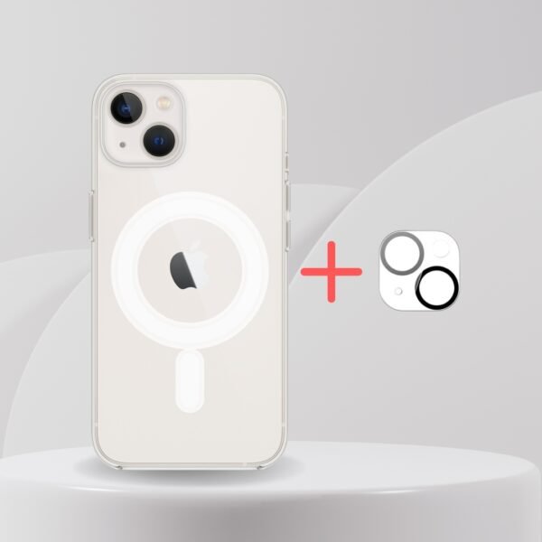 ecocase iphone 14 seffaf magsafe kilif kamera koruyucu 2in1